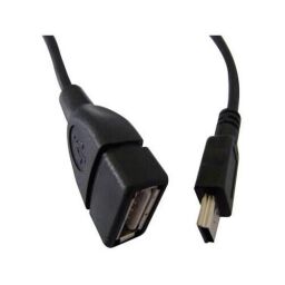 Кабель Atcom USB - mini USB V 2.0 (F/M), 0.8 м, чорний (12821) від виробника Atcom