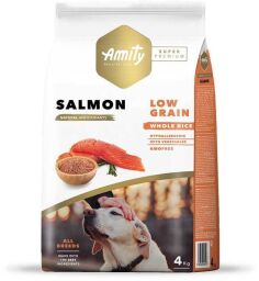 Корм Amity Super Premium Salmon сухой с лососем для взрослых собак 4 кг (8436538949597) от производителя Amity