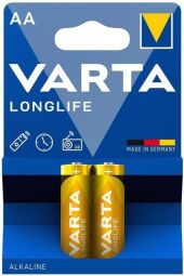 Батарейка VARTA LONGLIFE щелочная AA блистер, 2 шт. (04106101412) от производителя Varta