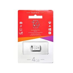 Флеш-накопичувач USB 4GB T&G 105 Metal Series Silver (TG105-4G)