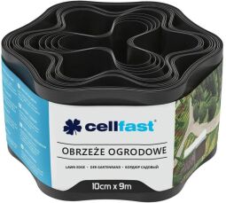 Стрічка газонна Cellfast, бордюрна, хвиляста, 10смх9м, чорний