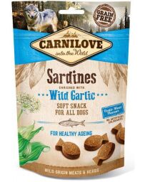 Ласощі для собак Carnilove Dog Semi Moist Sardines enriched with Wild garlic (сардина і дикий часник) 200 г (111371//8899) від виробника Carnilove