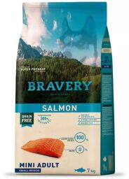 Сухий корм Bravery Mini Adult Salmon з лососем для дрібних порід собак 2 кг (6732 BR SALM ADUL  M_ 2KG) від виробника Bravery