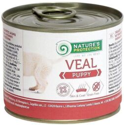 Вологий корм для цуценят усіх порід із телятиною Nature's Protection Puppy Veal 200 г