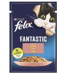 Влажный корм для взрослых кошек Purina Felix Fantastic с лососем в желе 13 шт по 85 г от производителя Felix