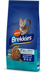 Сухий корм для котів Brekkies Cat Salmon and Tuna 15 кг повноцінний раціон для дорослих котів лосось з тунцем