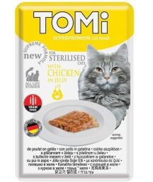 TOMi Sterilised Chicken in Jelly 85 г КУРКА В ЖЕЛЕ влажный корм для стерилизованных кошек (157268) от производителя Healthy