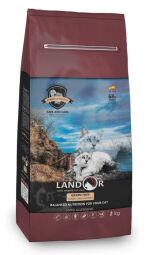 LANDOR Повнораціонний сухий беззерновий корм для дорослих котів Індичка з бататом 0,4 кг