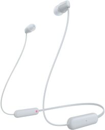 Навушники In-ear Sony WI-C100 BT 5.0, IPX4, SBC, AAC, Wireless, Mic, Білий