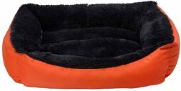 Лежак для собак Milord JELLYBEAN XL 95*70*2 см (оранж/чорний)