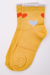 Бавовняні дитячі шкарпетки AGER, гірчичного кольору, 167R601-1