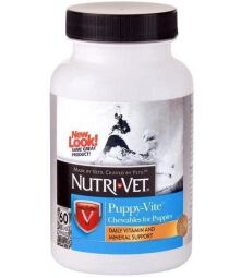 Nutri-Vet Puppy-Vite Нутри-Вет Папп-ВИТ мультивитамины для щенков до 9 месяцев, 60 табл. (13057) от производителя Nutri-Vet