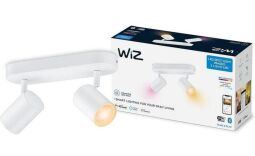 Світильник точковий накладний розумний WiZ IMAGEO Spots, 2х5W, 2200-6500K, RGB, Wi-Fi, білий (929002658801) від виробника WiZ