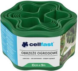 Стрічка газонна Cellfast, бордюрна, хвиляста, 10смх9м, зелений