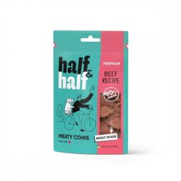 Ласощі для собак Half and Half Meaty Coins Adult з яловичиною 100 г від виробника Half&Half