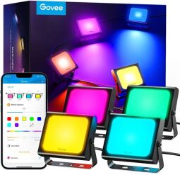 Набір настінних світильників Govee H7060 RGBICWW LED Smart Flood Lights Черный
