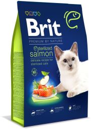 Корм Brit Premium by Nature Cat Sterilized Salmon сухий з лососем для стерилізованих котів 8.0 кг