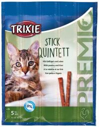 Ласощі для кішок Trixie Premio Quadro-Sticks домашній птах/печінка 5 х 5 г
