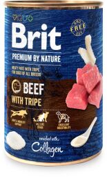 Вологий корм для собак Brit Premium by nature Beef with Tripe з яловичиною та рубцем 400 г від виробника Brit Premium