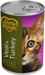 Корм Lovely Hunter Kitten Veal and Turkey вологий з телятиною та індичкою для кошенят 400 гр (4771317453464) від виробника Lovely Hunter
