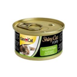Вологий корм для кішок GimCat Shiny Cat 70 г х 12 шт (курка і папайа) (SZG-412948/413587) від виробника GimCat