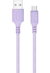 Кабель ColorWay USB - micro USB (M/M), soft silicone, 2.4 А, 1 м, Purple (CW-CBUM044-PU) від виробника ColorWay