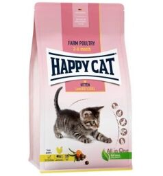 Сухой корм для котят с 5 недель до 6 месяцев Happy Cat Kitten Land Geflügel, с птицей – 1.3 кг от производителя Happy Cat