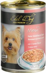 Влажный корм для собак Edel Dog три вида мяса 400 г - 400 (г) от производителя Edel