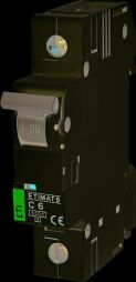 Автоматичний вимикач ETI, ETIMAT 6 1p З 6А (6 kA)