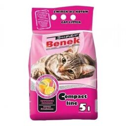 Бентонитовый наполнитель Super Benek Compact Line Citrus с ароматом цитрусовой свежести 5 л (5905397010975) от производителя Benek