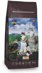 LANDOR Повнораціонний сухий корм для дорослих собак всіх порід риба з рисом 1 кг (8433022859967) від виробника LANDOR