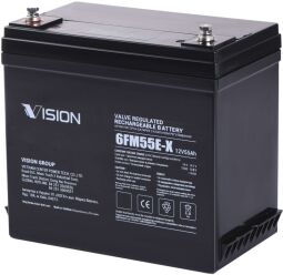 Акумуляторна батарея Vision FM, 12V, 55Ah, AGM (6FM55E-X) від виробника Vision