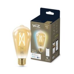 Лампа розумна WiZ, E27, 7W, 50W, 640Lm, ST64, 2000-5000K, Wi-Fi (929003018701) від виробника WiZ