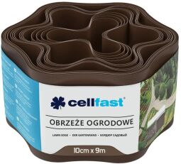 Лента газонная Cellfast, бордюрная, волнистая, 10смх9м, коричневый (30-011H) от производителя Cellfast