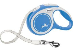 Flexi (Флексі) New Comfort ХS — Повідець-рулетка для собак дрібних порід, стрічка (3 м, до 12 кг) (синій)