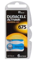 Батарейка Duracell Activair 675 BL 6 шт (для слухових апаратів)