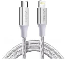 Кабель Ugreen US304 USB Type-C - Lightning (M/M), 2 м, Silver (70525)