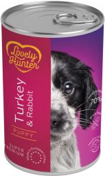 Корм Lovely Hunter Puppy with Turkey and Rabbit влажный с индейкой и кроликом для щенков 400 гр (4771317456175) от производителя Lovely Hunter
