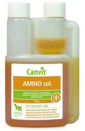 Вітаміни Canvit Amino sol для прискорення відновлення організму котів та собак після стресу та операцій 1000 мл