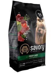 Корм Savory Small Breeds rich in Fresh Lamb сухой со свежим ягненком для собак малых пород 3 кг (4820232630327) от производителя Savory