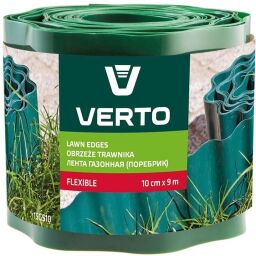 Лента газонная Verto, бордюрная, волнистая, 10смх9м, зеленый (15G510) от производителя Verto