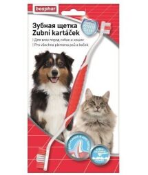 Двостороння зубна щітка для собак та кішок Beaphar