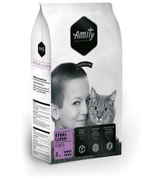 Корм для котов AMITY Sterilized 1.5 кг для стерилизованных, с мясом птицы (965STERCHIC1.5KG) от производителя Amity