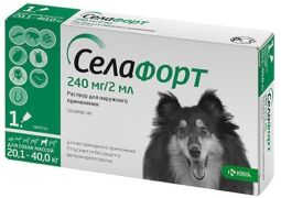 Селафорт собаки 20,1-40 кг 240 мг/2 мл No1 спот-он (VSKRK70575) от производителя KRKA