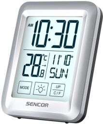 Термогігрометр Sencor, внутр. вимірювання, темп-ра, вологість, час, срібний