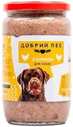 Блок консервованого корму для собак з куркою "Добрий Пес" 6*470 г (С-508) від виробника NoName
