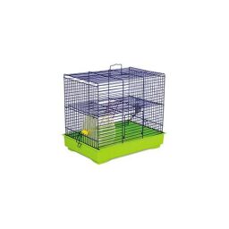 Клетка Природа для грызунов (хомяка, крысы, мыши) "Микки" с колесом 37*25*30 сине-зеленая от производителя Природа