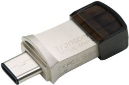 Накопичувач Transcend 32GB USB 3.1 Type-A + Type-C 890 R90/W30MB/s Metal Silver