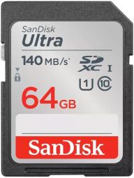 Карта памяти SanDisk SD 64GB C10 UHS-I R140MB/s Ultra (SDSDUNB-064G-GN6IN) от производителя SanDisk
