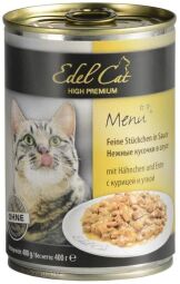 Корм Edel Cat вологий з куркою та качкою для дорослих котів 400 гр